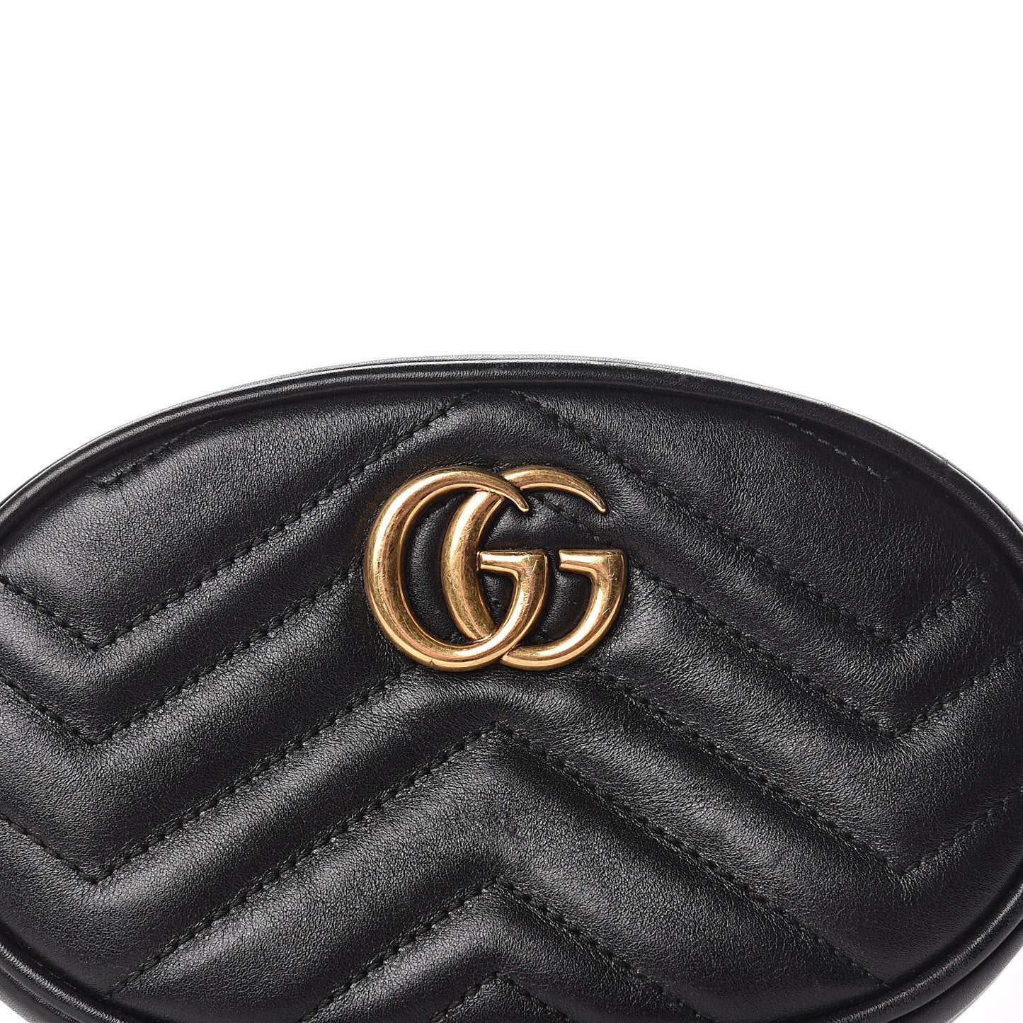 Calfskin Matelasse GG Marmont Belt Bag 85 34 Black