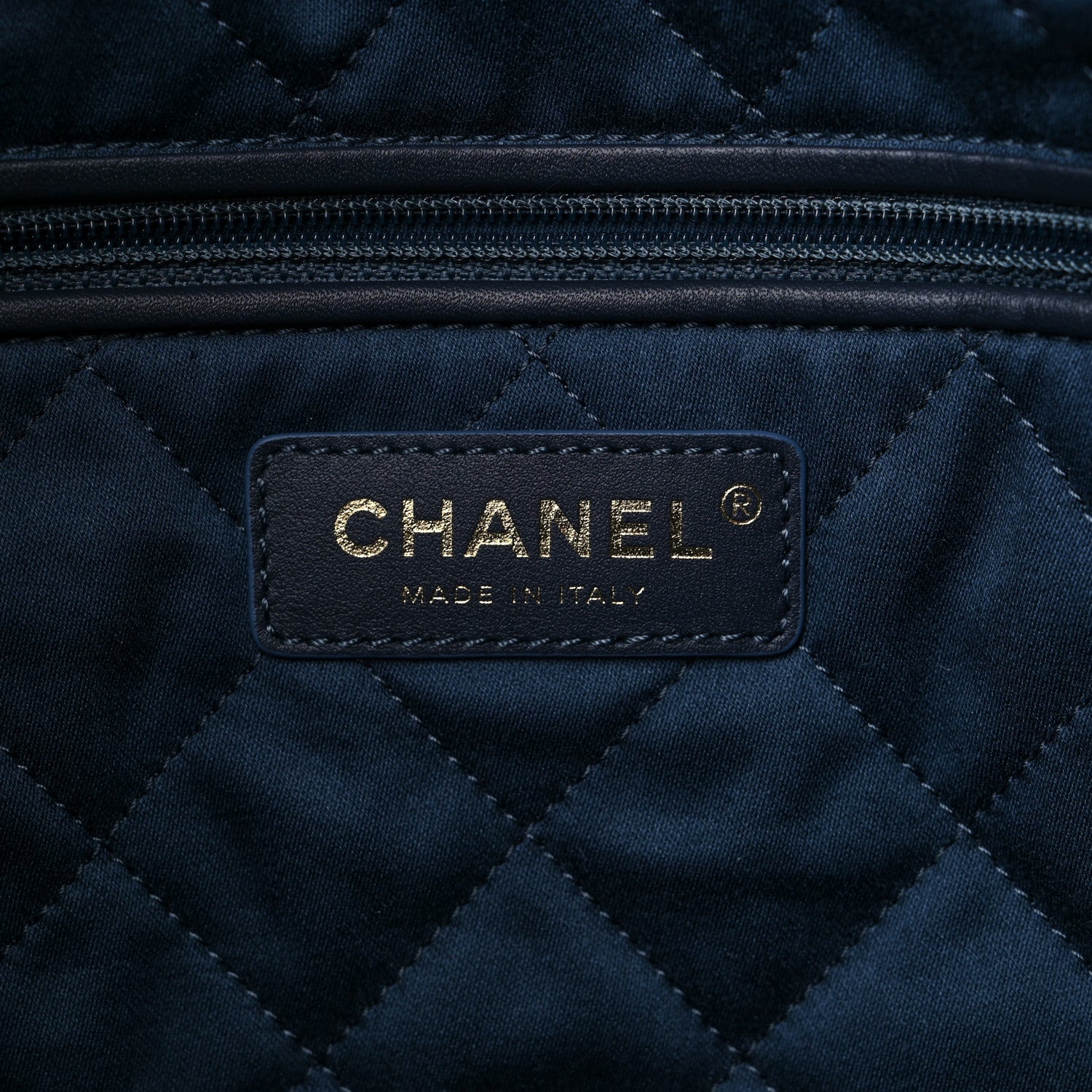 Chanel Velvet Camellia Quilted Small Chanel 22 Dark Blue 7 of 11