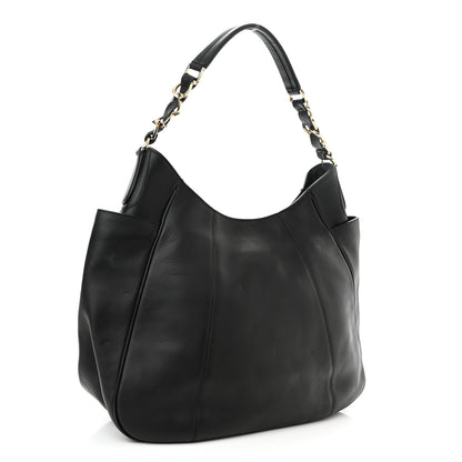 Salvatore Ferragamo Calfskin Elle Gancini Chain Hobo Black 3 of 11