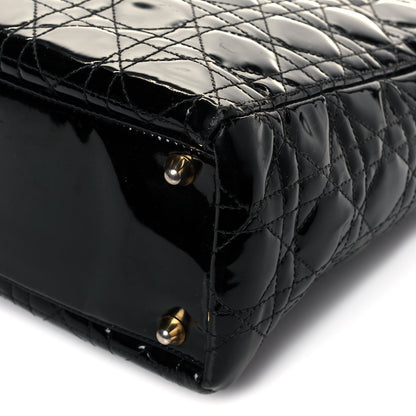 Christian Dior Patent Cannage Large Lady Dior Black 11 of 12