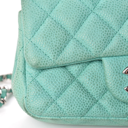 Chanel Caviar Quilted Extra Mini Flap Green 18 of 22