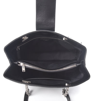 Saint Laurent Calfskin Y Quilted Monogram Large Loulou Shopper Black 5 of 11