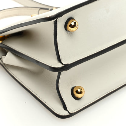 Fendi Shiny Nappa Petite Peekaboo I SEE U Satchel White 9 of 12