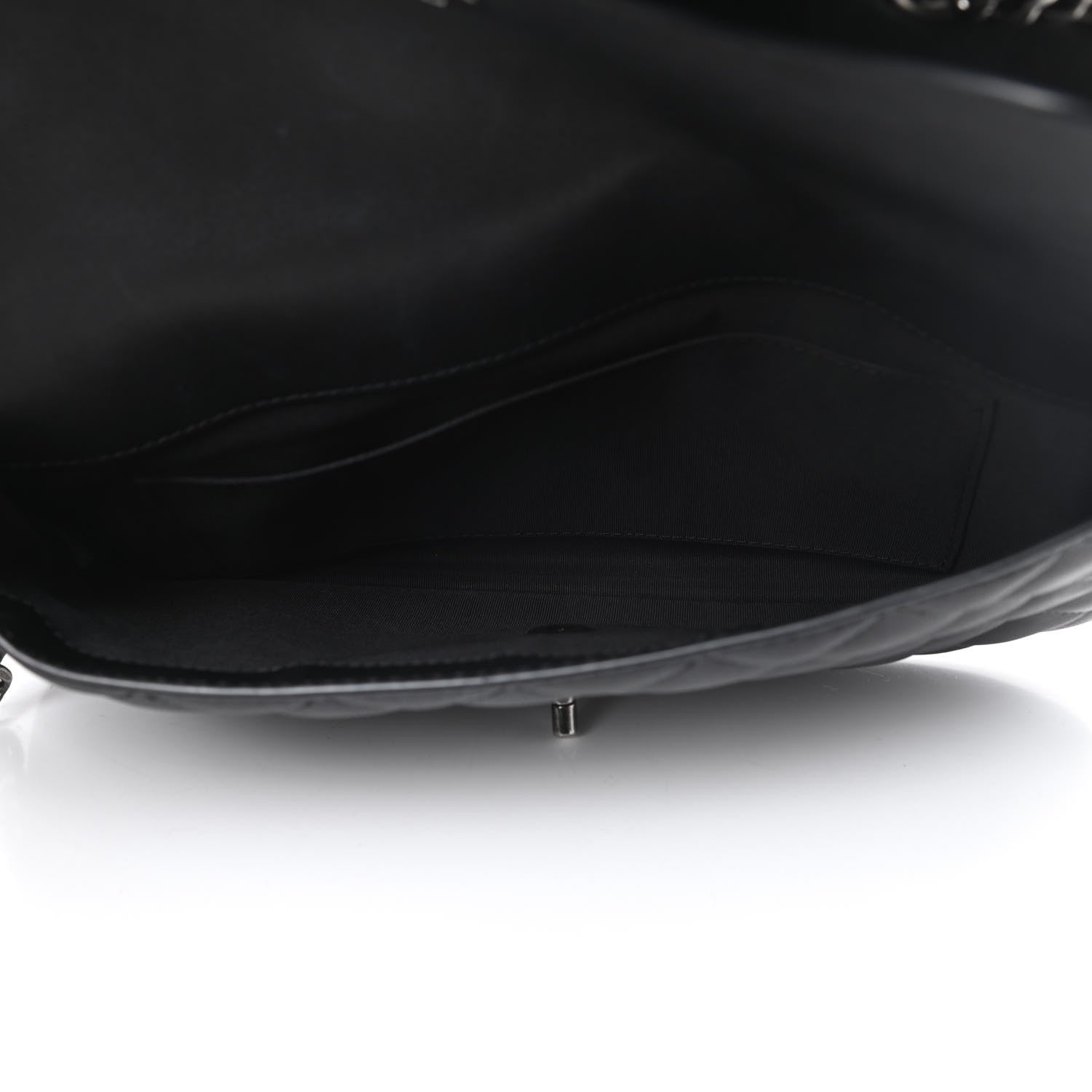 Chanel Lambskin Quilted Large Natural CC Flap Black 5 of 16