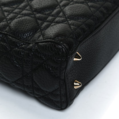 Christian Dior Grained Calfskin Cannage Small Supple Lady Dior Black 11 of 12