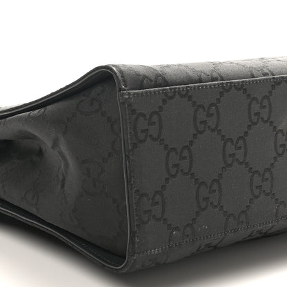 Gucci Nylon Monogram Bamboo Handle Bag Black 9 of 10