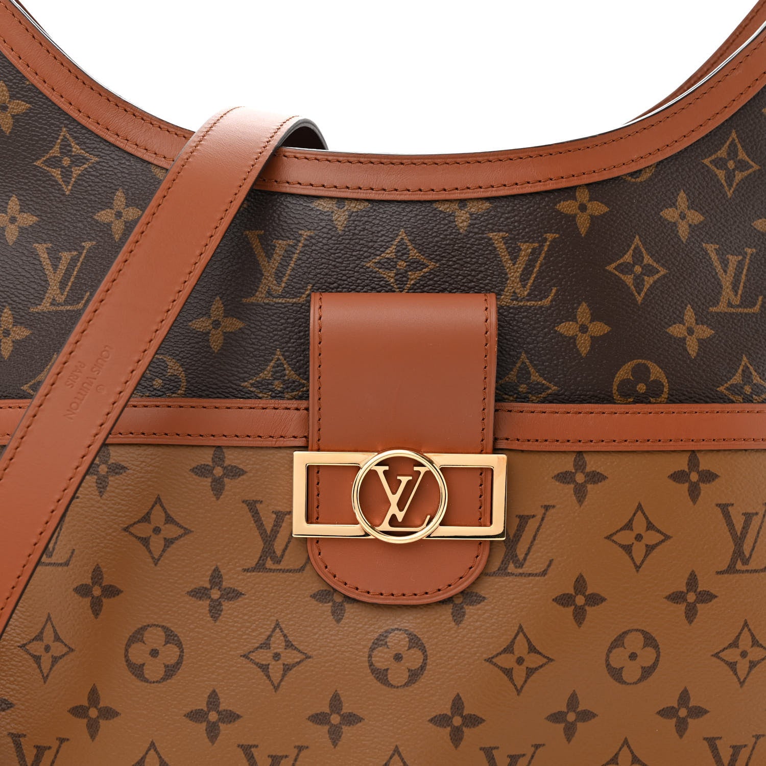 Louis Vuitton Reverse Monogram Dauphine Hobo MM 7 of 9