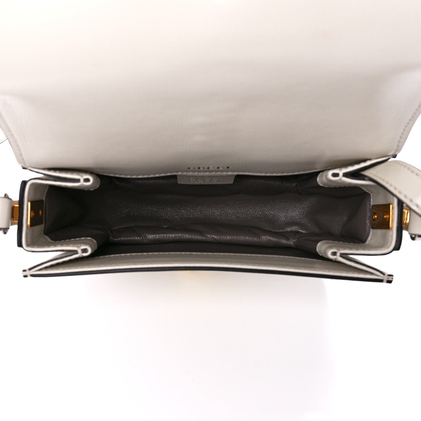 Azalea Calfskin Mini Sylvie 1969 Flap Messenger Bag Mystic White