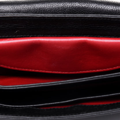 Prada Grained Calfskin Saffiano Robot Shoulder Bag Black Red 8 of 20