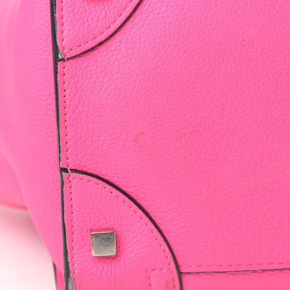 Celine Drummed Calfskin Mini Luggage Fluo Pink 16 of 20