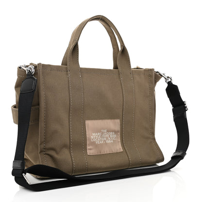Marc Jacobs Cotton Canvas Medium The Traveler Tote Bag Slate Green 2 of 10