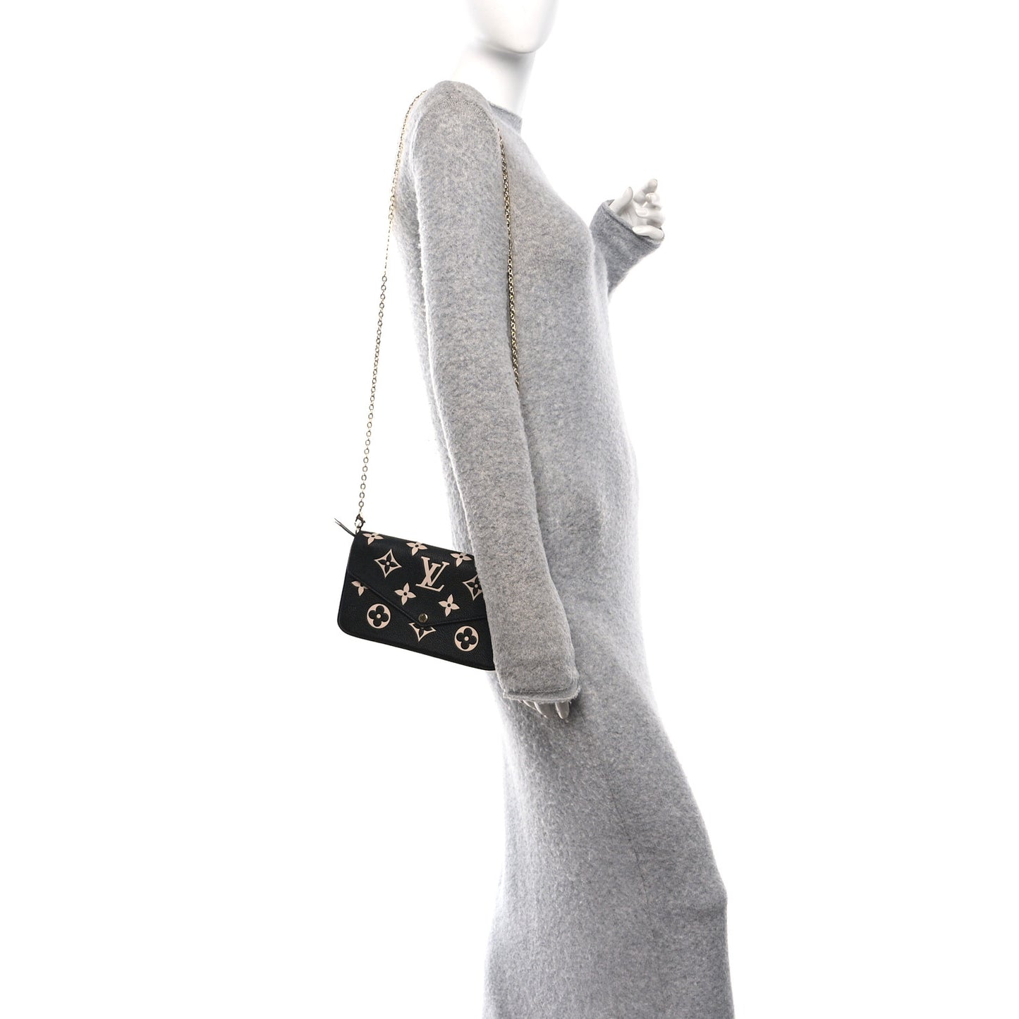 Empreinte Monogram Giant Felicie Pochette Black Beige
