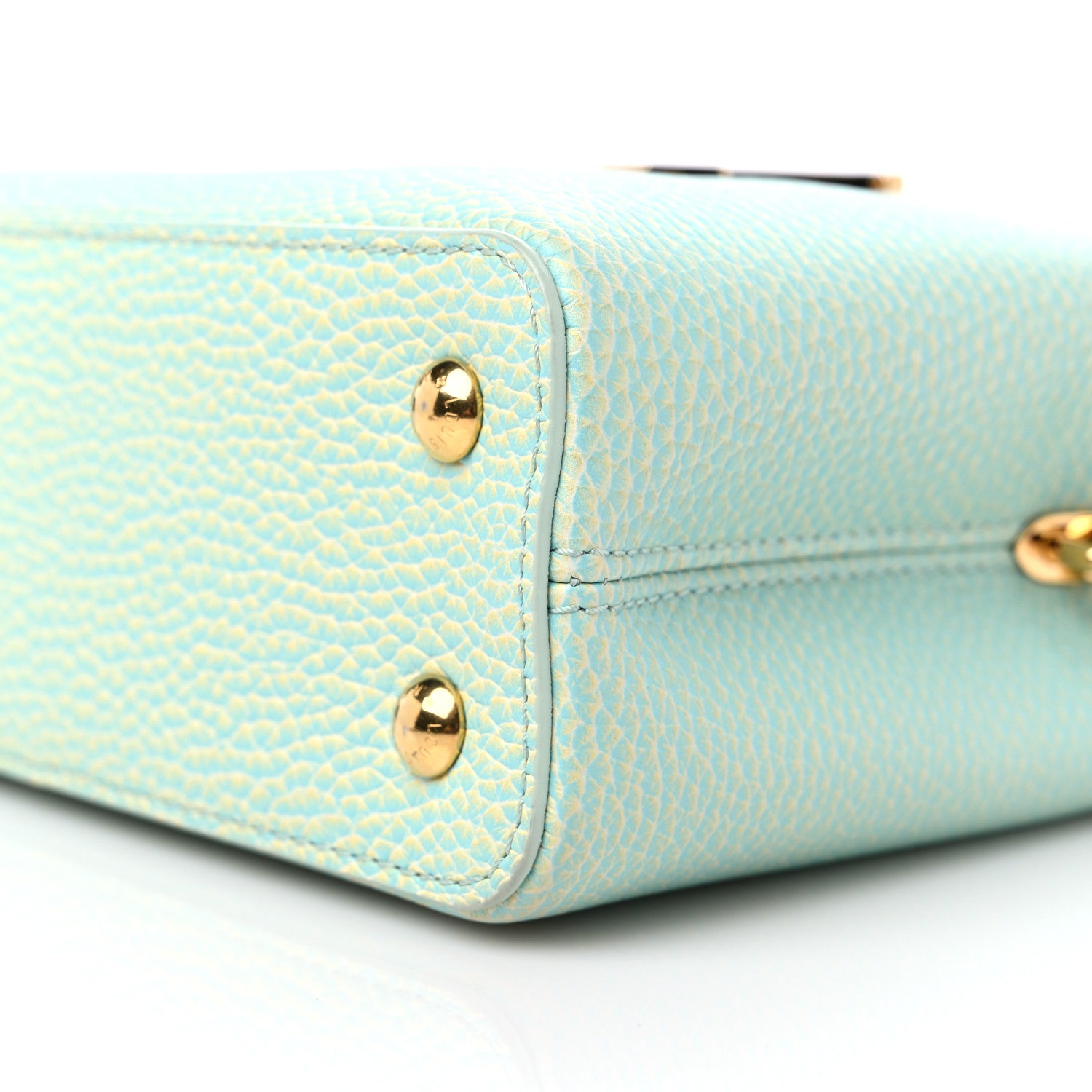 Louis Vuitton Taurillon Summer Stardust Mini Capucines Vert D'eau 8 of 9