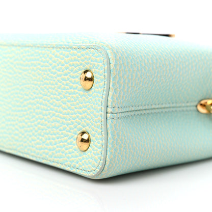 Louis Vuitton Taurillon Summer Stardust Mini Capucines Vert D'eau 8 of 9