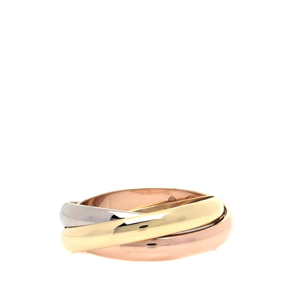 Cartier 18K Pink Yellow White Gold Classic Trinity Ring 49 5 3 of 5