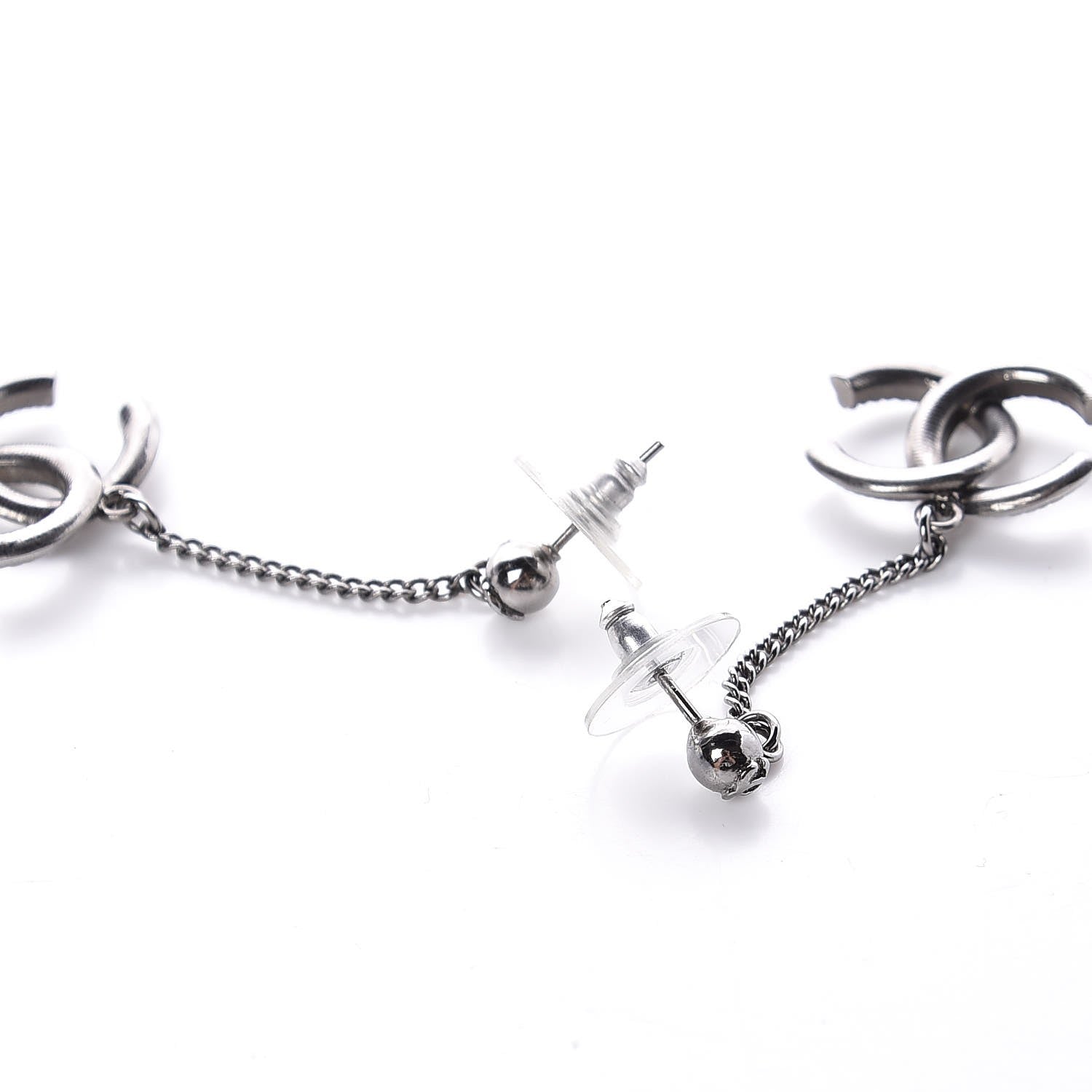 Chanel Ruthenium CC Drop Earrings 3 of 3