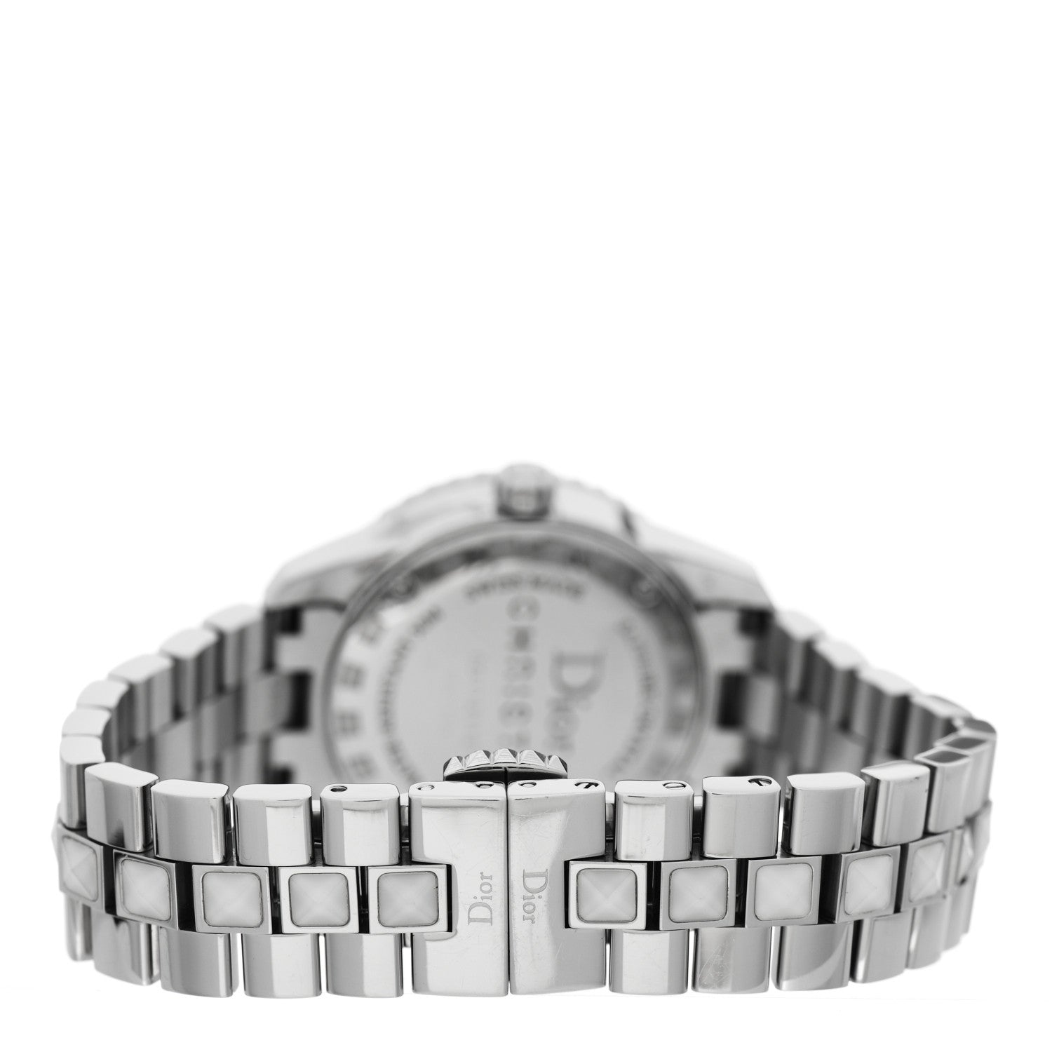 Christian Dior Stainless Steel Diamond Sapphire 29mm Christal Quartz Watch White 3 of 5