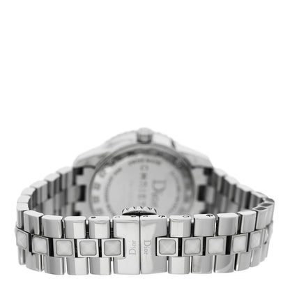 Christian Dior Stainless Steel Diamond Sapphire 29mm Christal Quartz Watch White 3 of 5