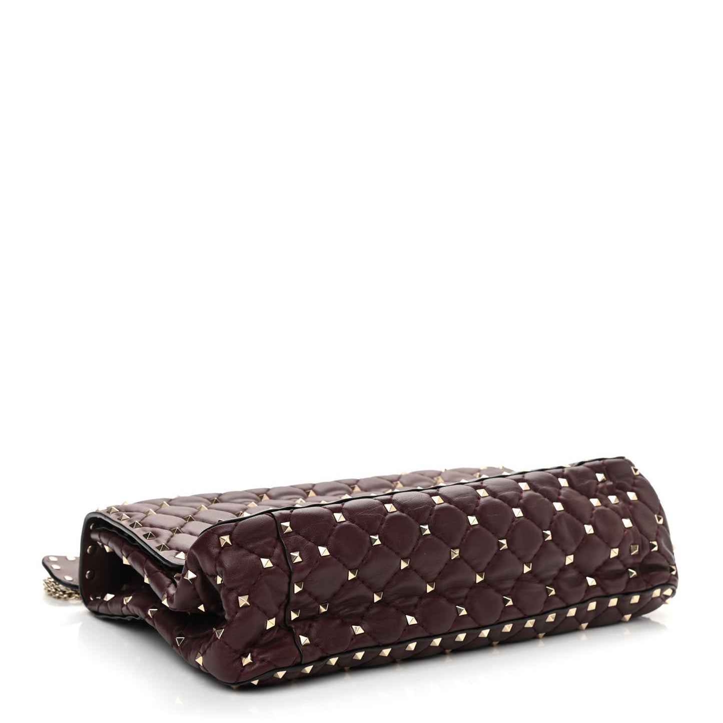 Nappa Large Rockstud Spike Shoulder Bag Rubin