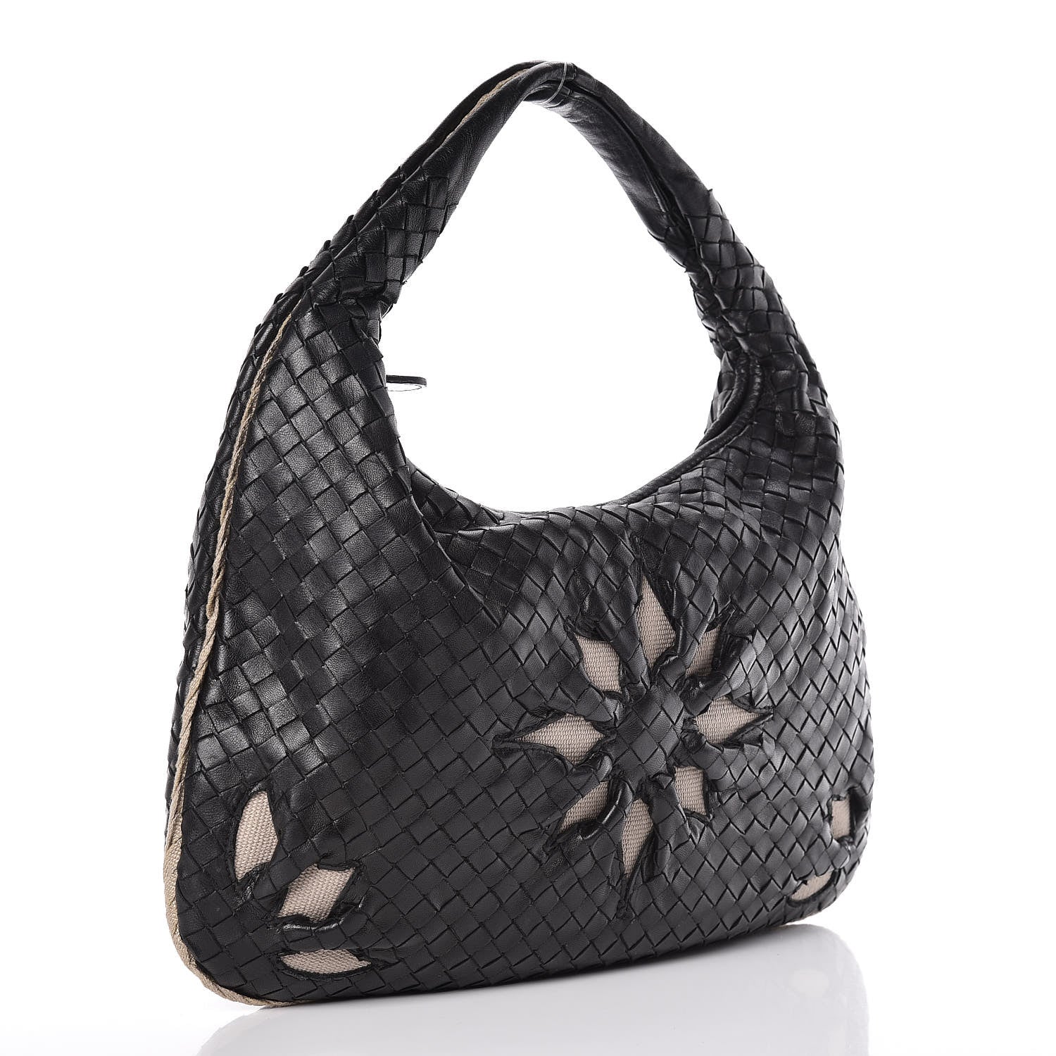 Bottega Veneta Nappa Intrecciato Flower Medium Veneta Hobo Black 3 of 15