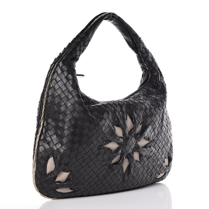 Bottega Veneta Nappa Intrecciato Flower Medium Veneta Hobo Black 3 of 15