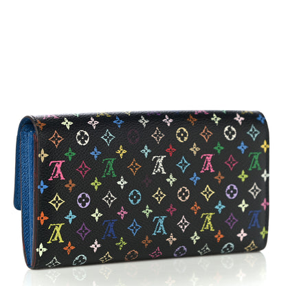Louis Vuitton Monogram Multicolor Sarah Wallet Black Bleuet 3 of 11