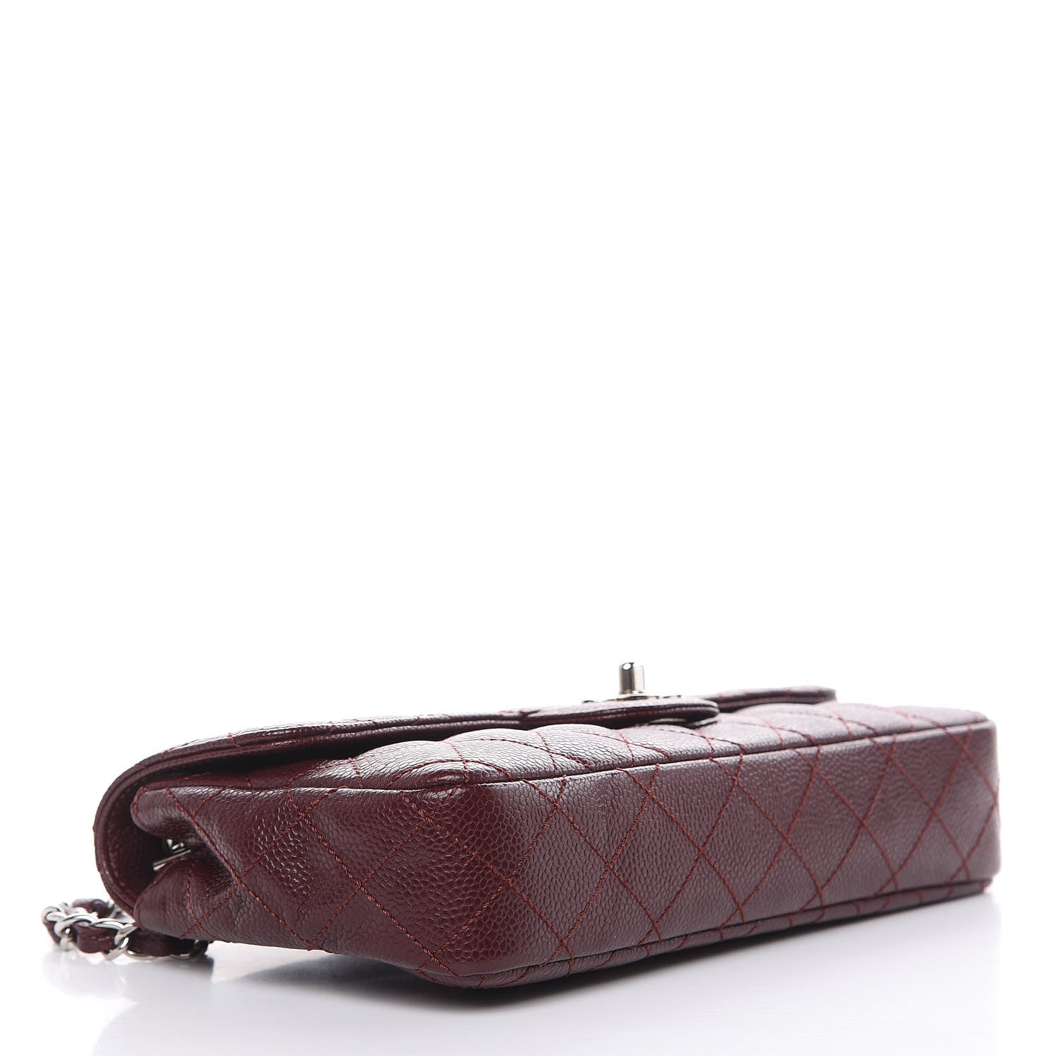 Chanel Caviar Quilted East West Flap Bordeaux 4 of 12