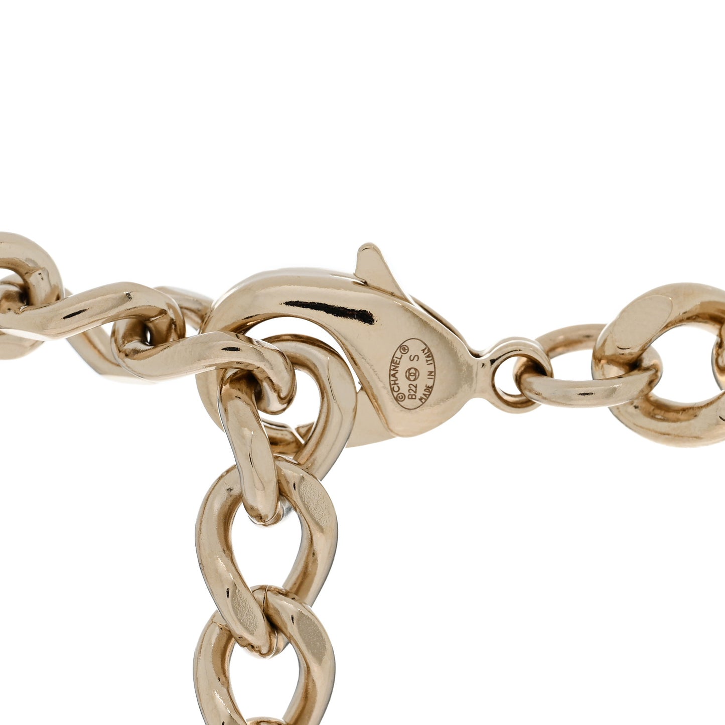 Enamel Metal Logo Choker Necklace Gold White Black