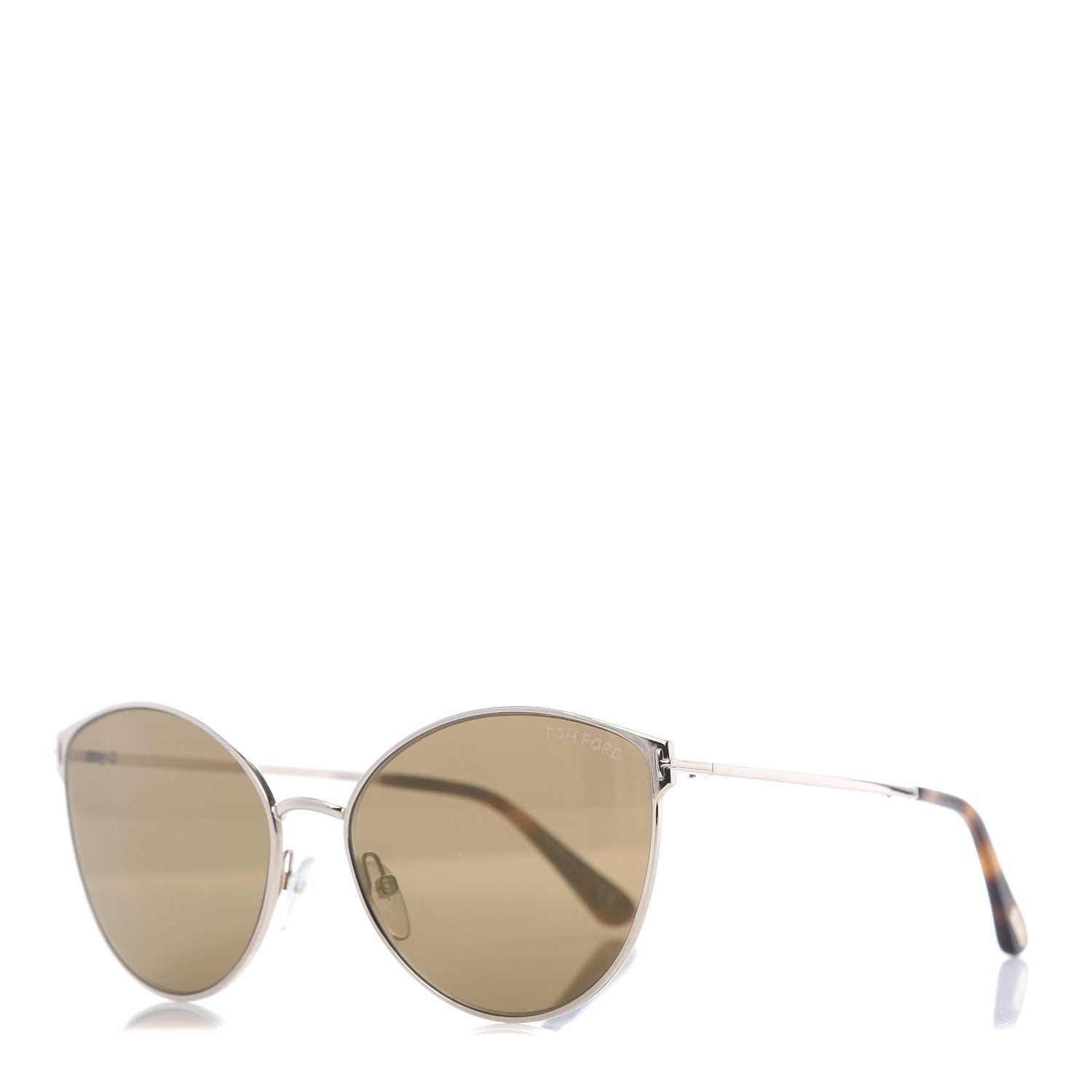 Tom Ford Metal Cat Eye Zeila Sunglasses TF654 Gold 1 of 8