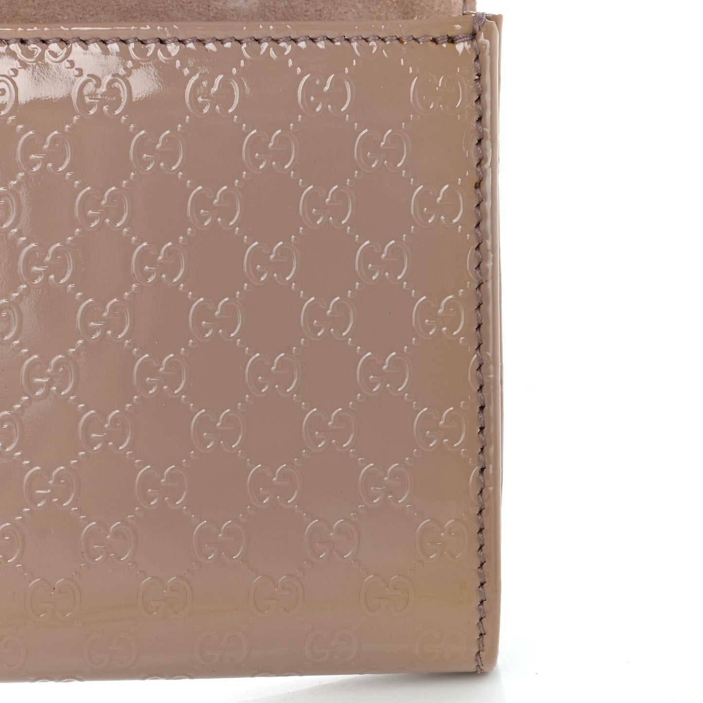 Patent Microguccissima Small Broadway Clutch Dark Cipria
