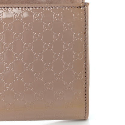 Gucci Patent Microguccissima Small Broadway Clutch Dark Cipria 12 of 17