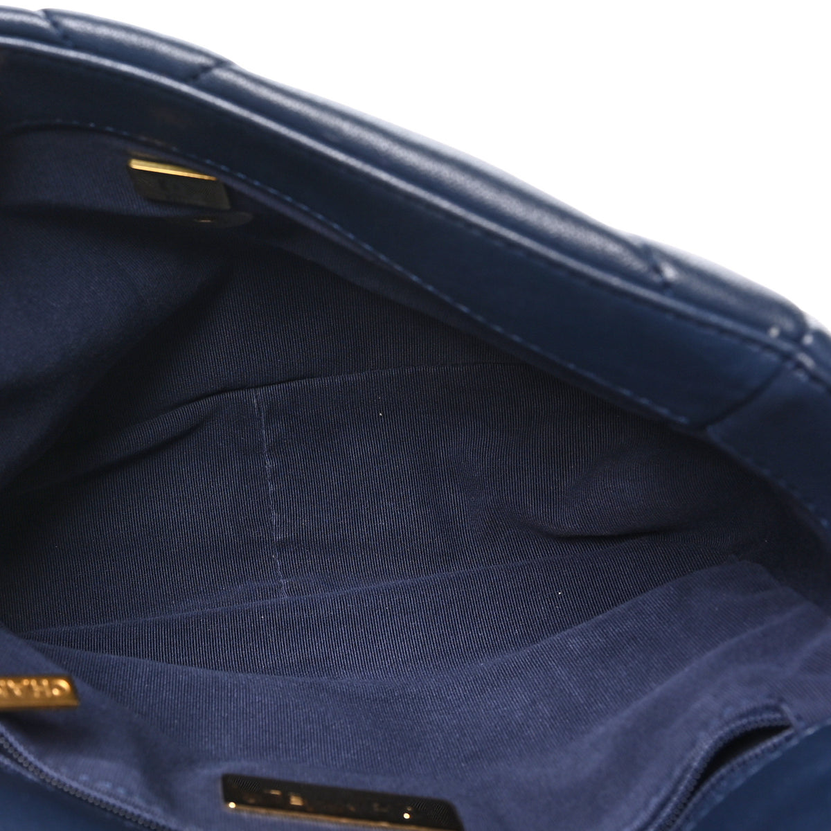 Chanel Goatskin Quilted Medium Chanel 19 Flap Navy Blue 4 of 9