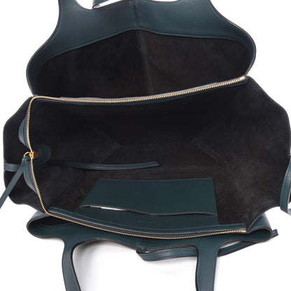 Celine Baby Grained Calfskin Medium Tri-Fold Bag Bottle Green 8 of 8