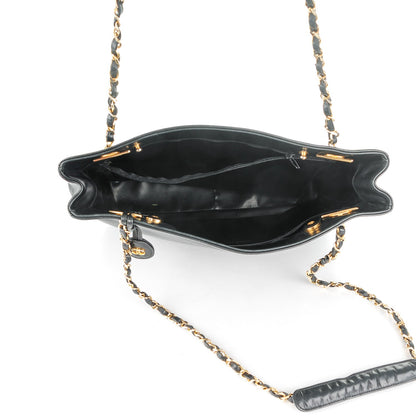 Chanel Lambskin Shopping Tote Black 5 of 8