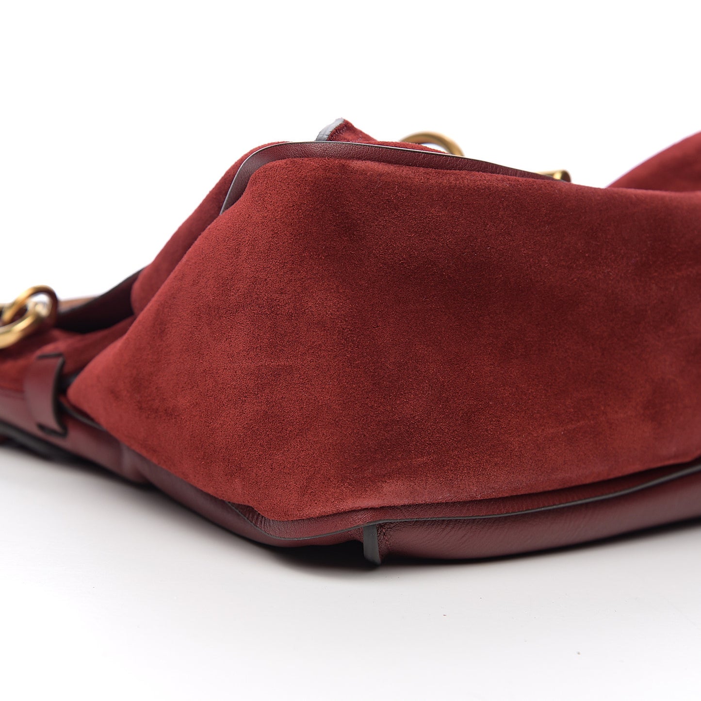 Suede Small Lexa Shoulder Bag Sienna Red