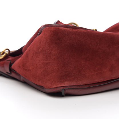 Chloe Suede Small Lexa Shoulder Bag Sienna Red 8 of 9
