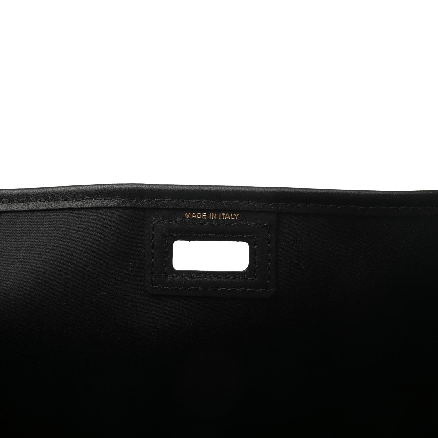 Fendi Glazed Fabric Vitello Century FF 1974 Stamp Patch Mini Peekaboo Defender Cover Mogano Panna Black 8 of 8