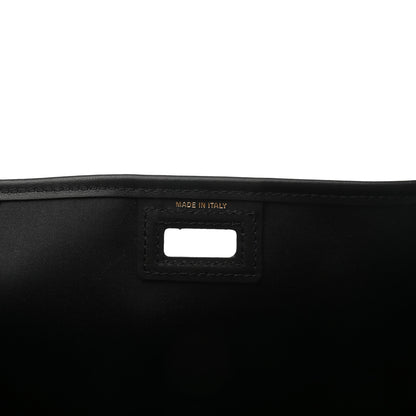 Fendi Glazed Fabric Vitello Century FF 1974 Stamp Patch Mini Peekaboo Defender Cover Mogano Panna Black 8 of 8