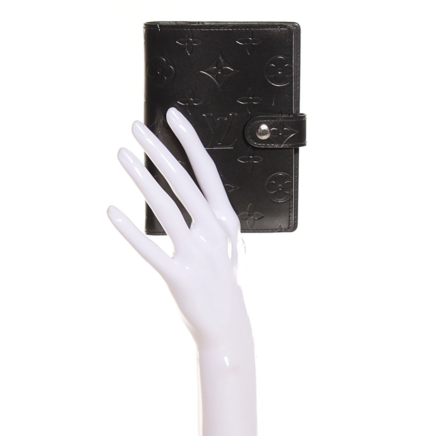 Mat Monogram Small Ring Agenda Cover Black