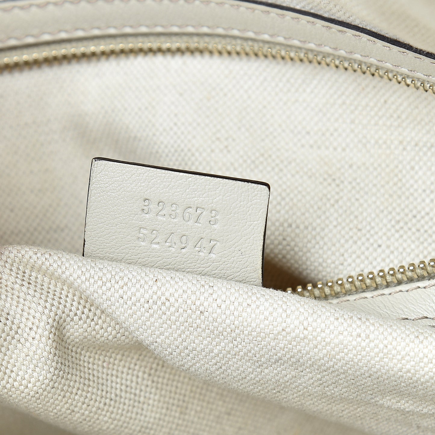 Guccissima Medium Bree Shoulder Bag Off White
