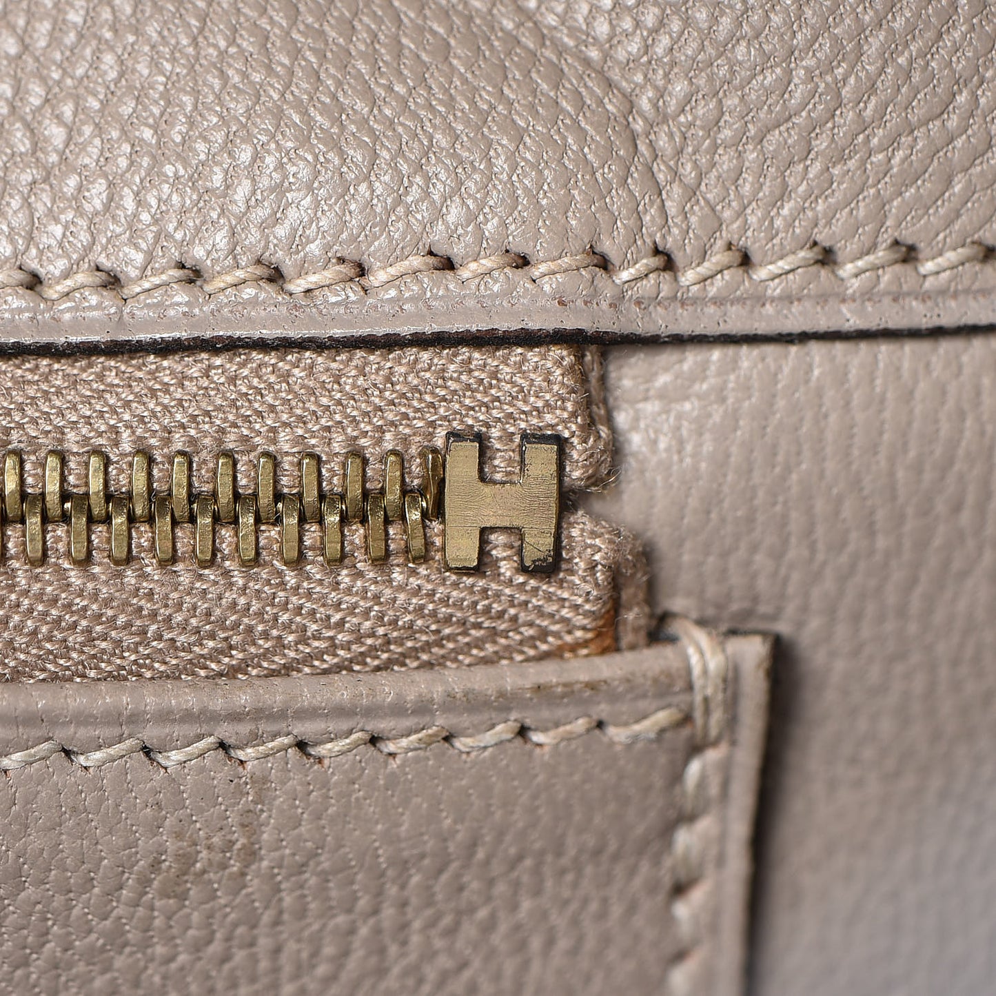 Taurillon Clemence Birkin 35 Gris Tourterelle