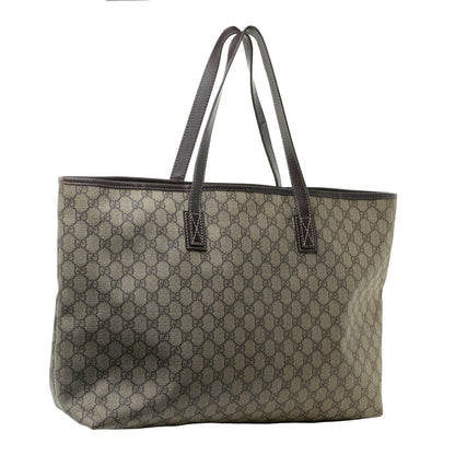 Gucci GG Supreme Monogram Large Zippered Shopping Tote Brown 2 of 19
