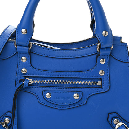 Balenciaga Smooth Calfskin Neo Classic Silver Hardware Mini City Bleu 7 of 9