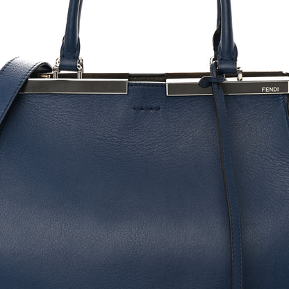 Fendi Vitello Dolce Shiny Nappa Petite 3Jours Tote Blue 8 of 21