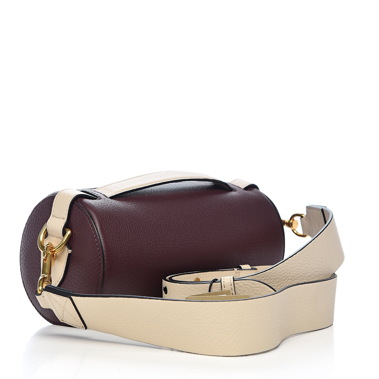 Burberry Calfskin The Barrel Bag Deep Claret Limestone 3 of 9