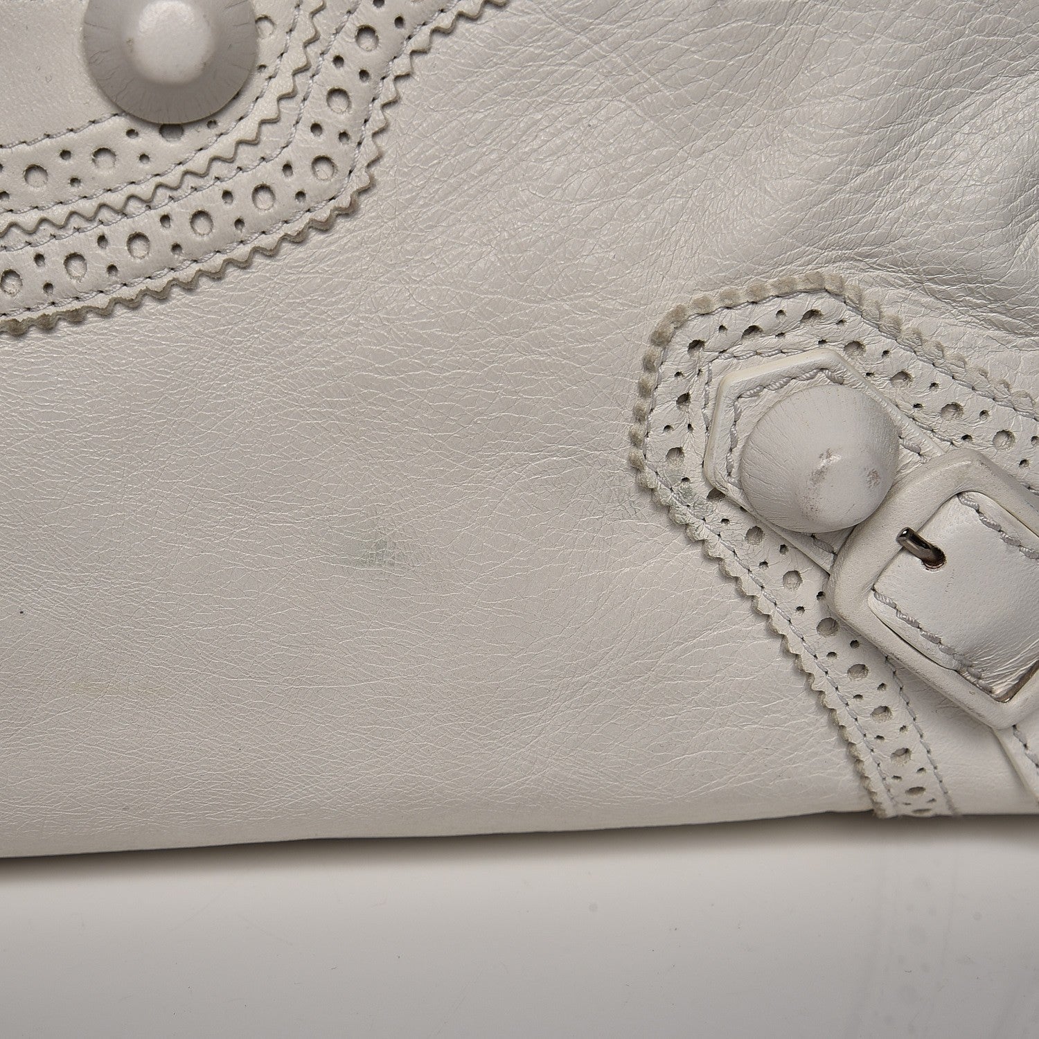 Balenciaga Agneau Giant Brogues Hardware Mid Day White 12 of 22