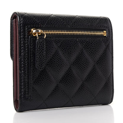 Chanel Caviar Quilted Compact Flap Wallet Black 3 of 8