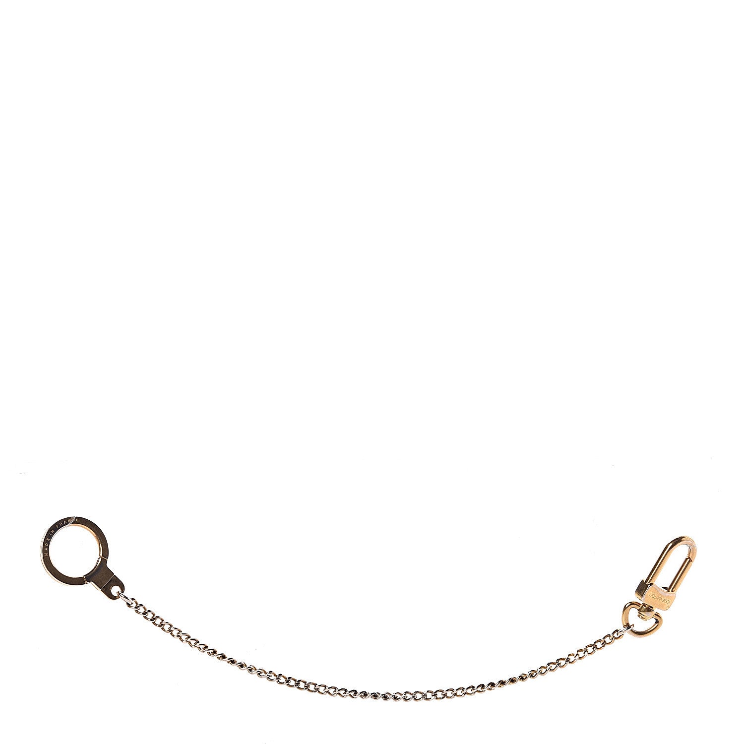 Louis Vuitton Metal Pochette Extender Key Ring Chain Gold 1 of 2