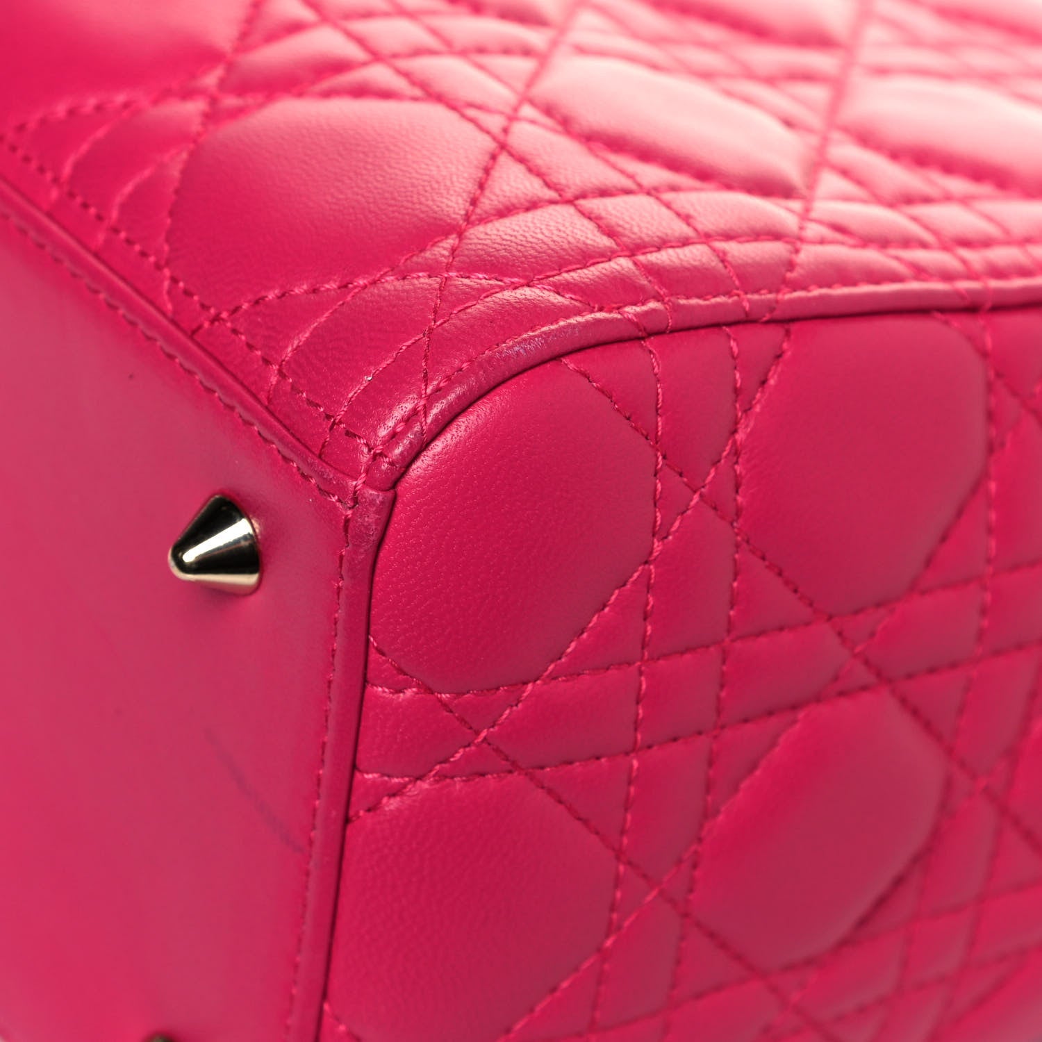 Christian Dior Lambskin Cannage Medium Lady Dior Pink 10 of 11