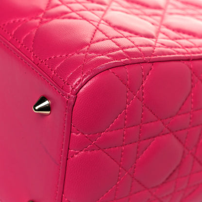 Christian Dior Lambskin Cannage Medium Lady Dior Pink 10 of 11